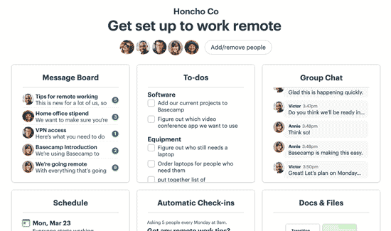 Basecamp vs Asana: Basecamp Dashboard